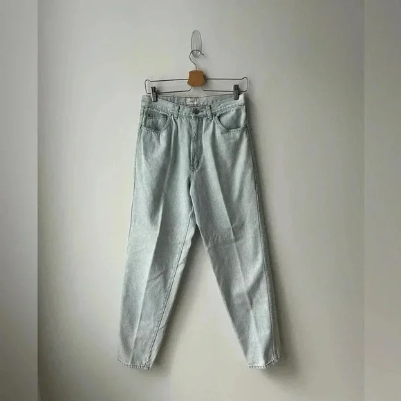 Vintage London Calling Jeans High Waist Tapered Light Wash Mom Jeans England - Picture 3 of 14